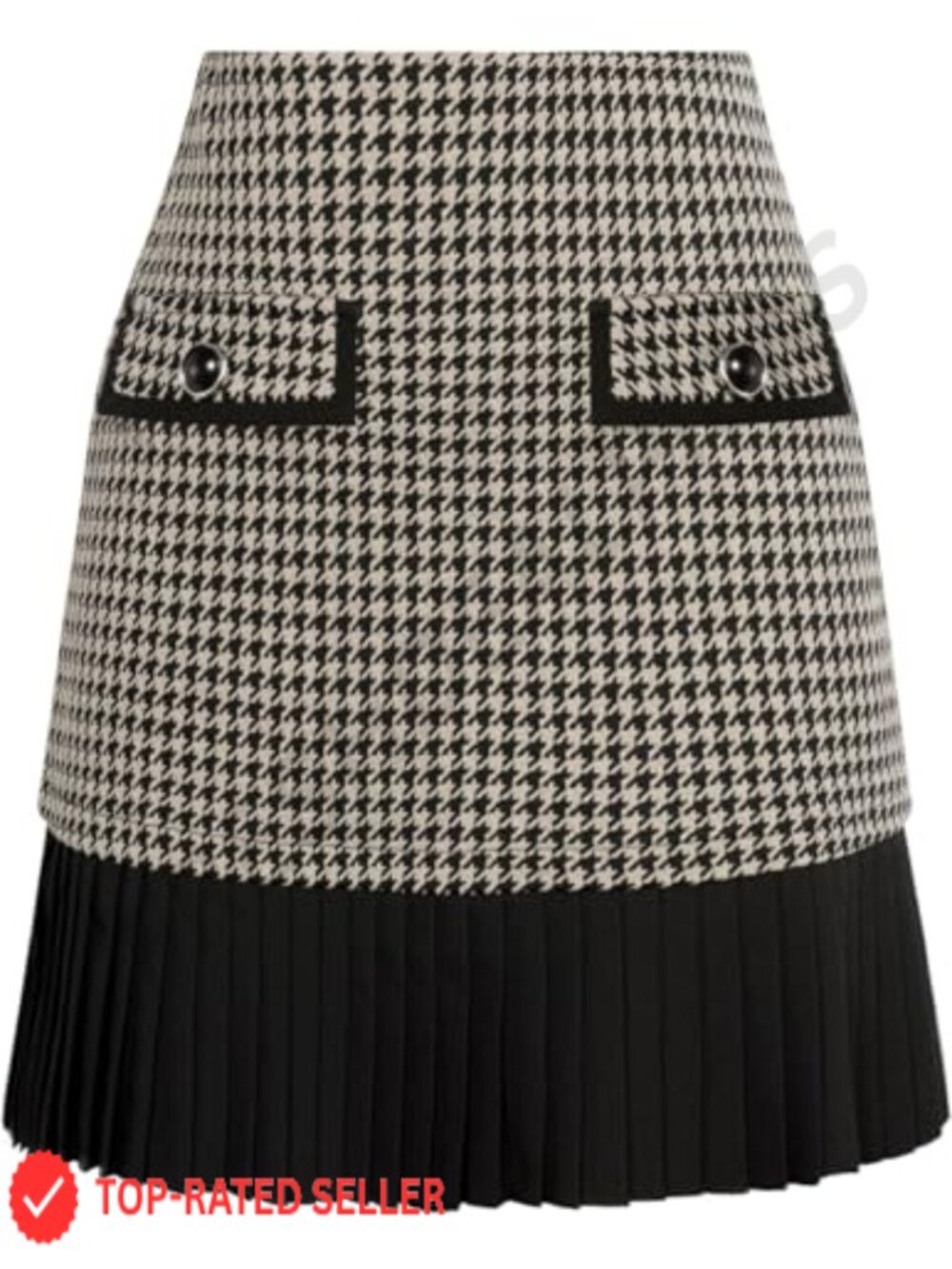 Plaid Mini Skirt High Waist Pleated A-Line Skirts for Women